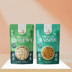 PREMIUM CASHEW KERNELS & RAISINS (KISHMISH) COMBO PACK- 400g