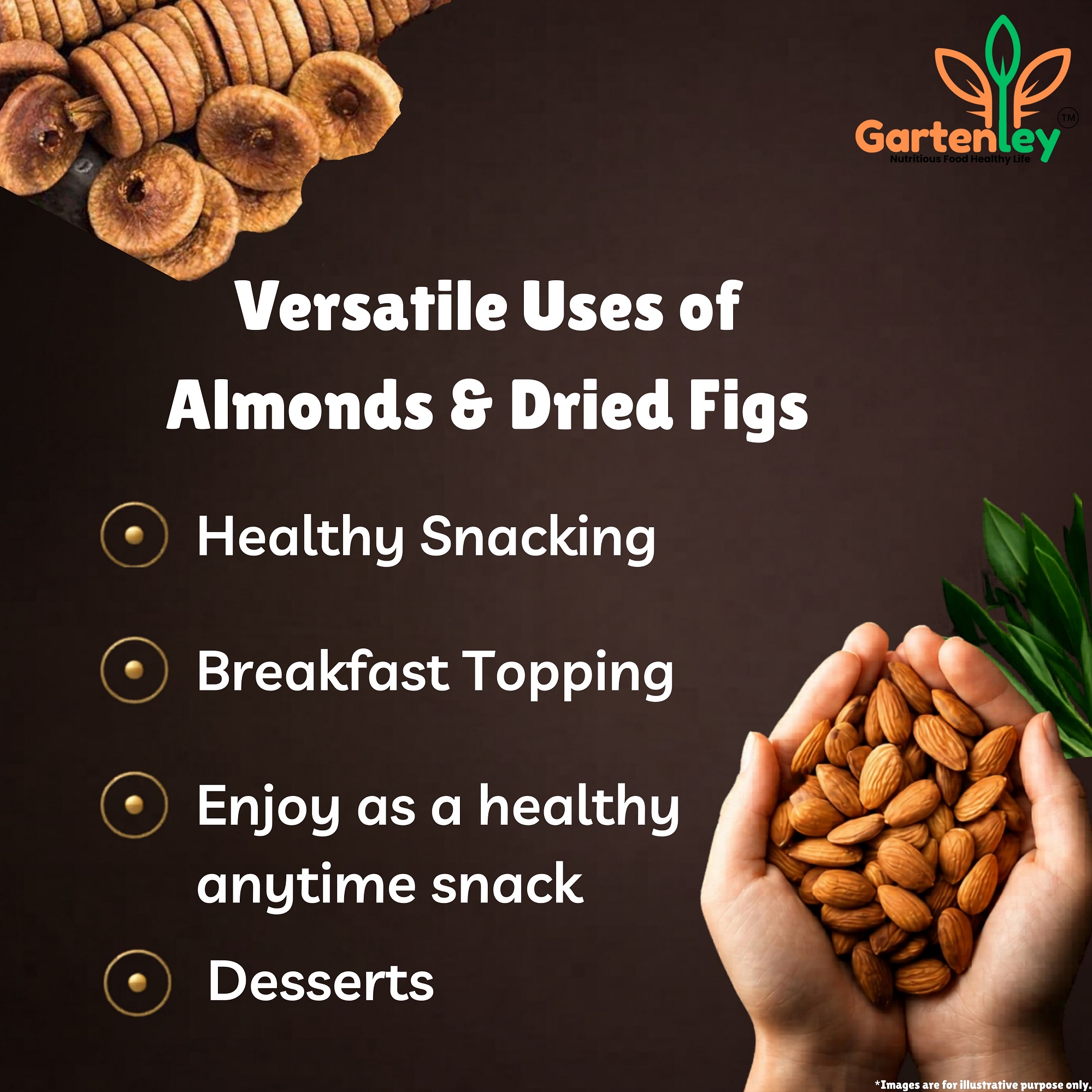PREMIUM CALIFORNIA ALMOND (BADAM) KERNELS & DRIED FIGS (ANJEER) COMBO PACK- 400g - Image 5