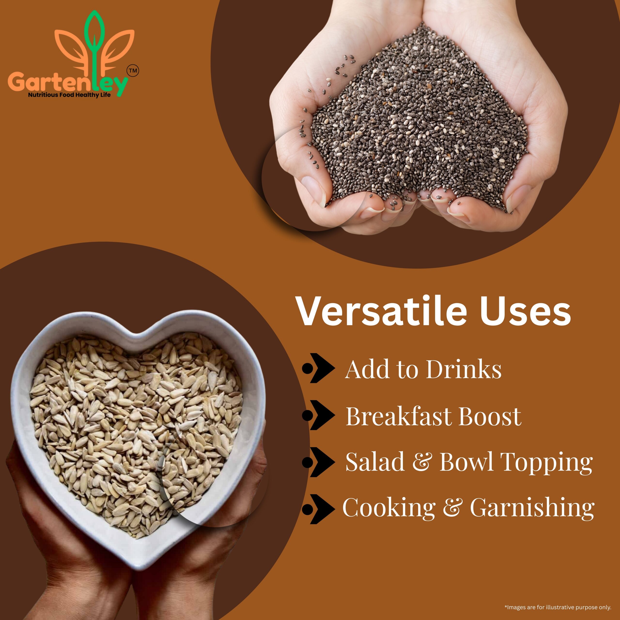 PREMIUM SUNFLOWER & CHIA SEEDS COMBO PACK- 400g - Image 4