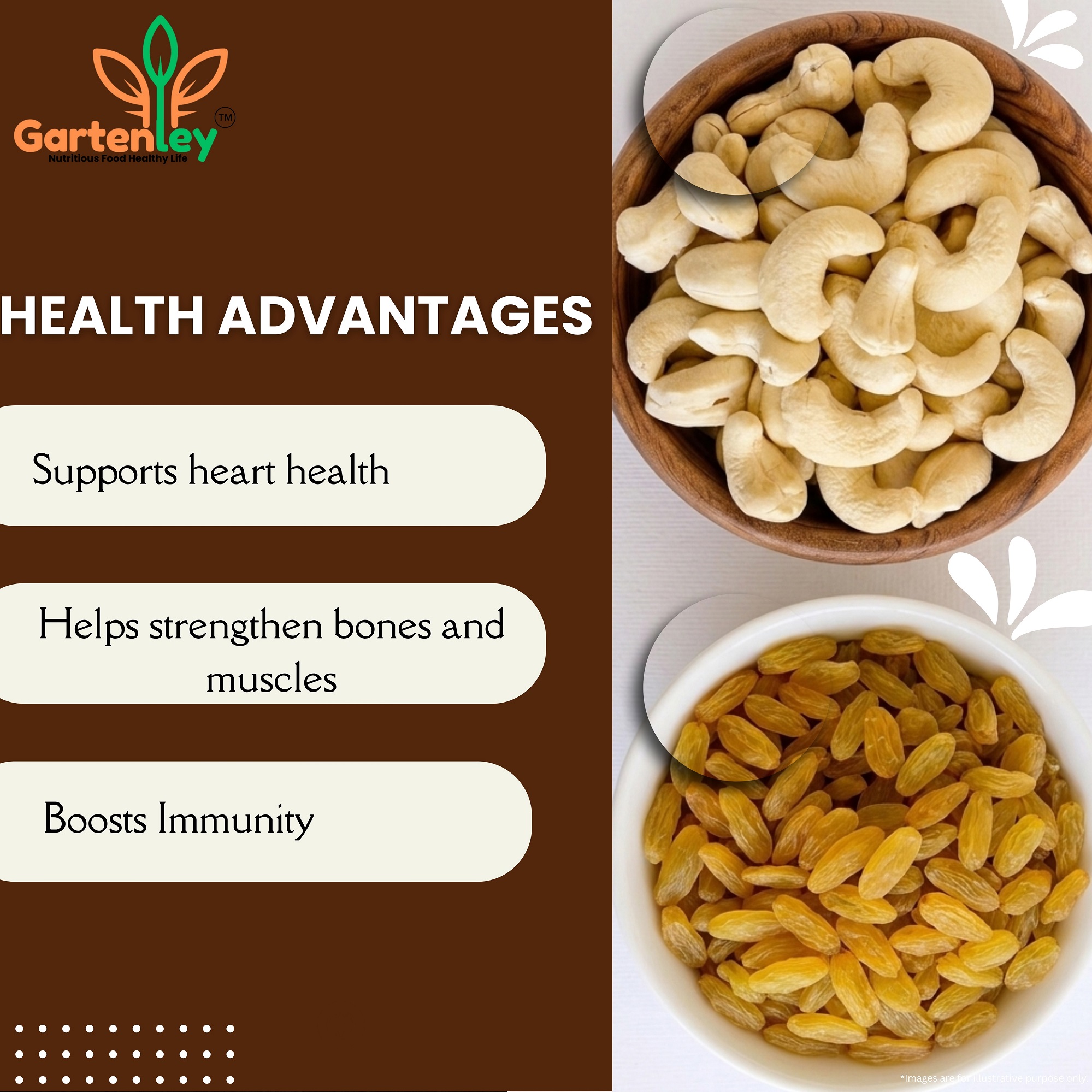 PREMIUM CASHEW KERNELS & RAISINS (KISHMISH) COMBO PACK- 400g - Image 4