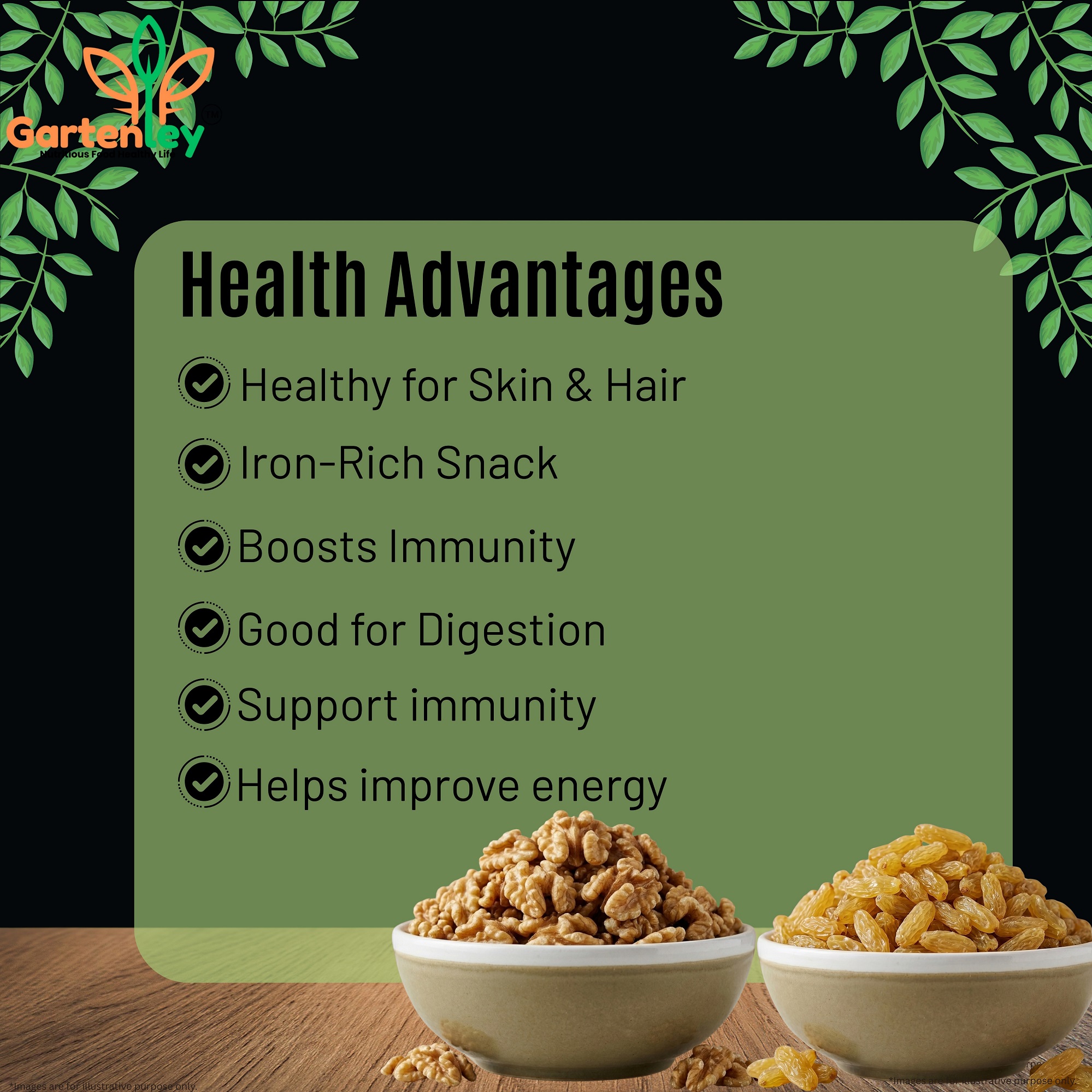 PREMIUM WALNUT (AKHROT) KERNELS & RAISINS (KISHMISH) COMBO PACK- 400g - Image 4