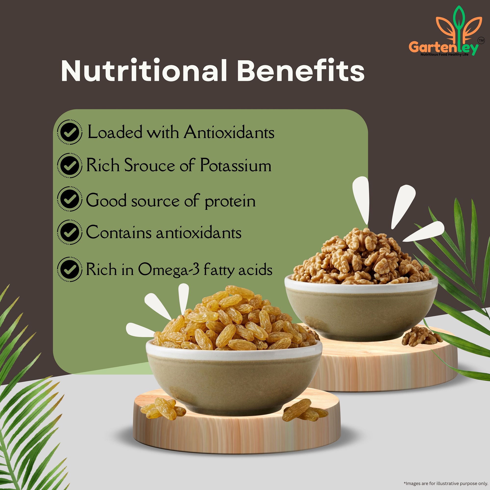 PREMIUM WALNUT (AKHROT) KERNELS & RAISINS (KISHMISH) COMBO PACK- 400g - Image 3